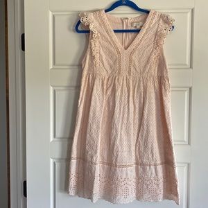 Loft blush lace maternity dress size 6